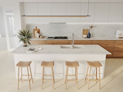 Encimera de cocina de la marca Dekton, de Cosentino.