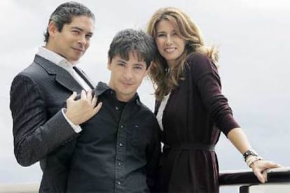 Boris Izaguirre, Juan Carlos Ortega y Ana García-Siñeriz, ayer, en la presentación de <i>Channel nº 4.</i>