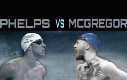 "¿Deberíamos competir también?", reta Phelps a McGregor en un tuit.