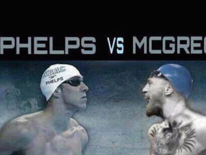 "¿Deberíamos competir también?", reta Phelps a McGregor en un tuit.