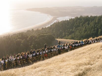 Un acto en el monte Tamalpais en el condado de Marin (California, EE UU).