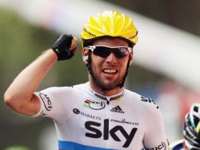 Cavendish, tras lograr la victoria.