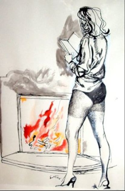 Retrato de Marta Marzotto, amante del pintor, 20 años más joven que él.