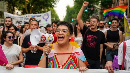 La manifestación del Orgullo Crítico, el viernes en Madrid.