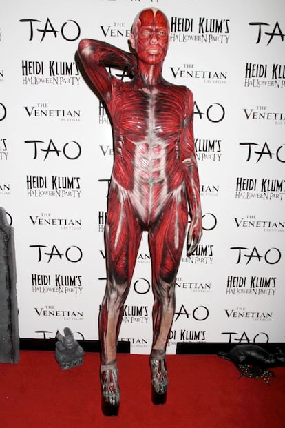 Heidi Klum, o eso creemos, ha asistido a la fiesta de Halloween que celebra todos los años de esta guisa. 