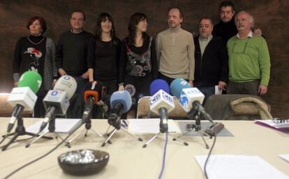 Representantes de los sindicatos y organizaciones que suscribieron el manifiesto conjunto.