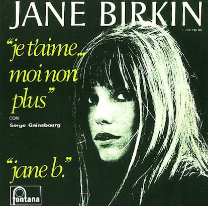 El disco de Jane Birkin que encontraban los españoles en las tiendas también lucía una fotografía de la cantante, aunque no enseña ni un ápice de su cuerpo.