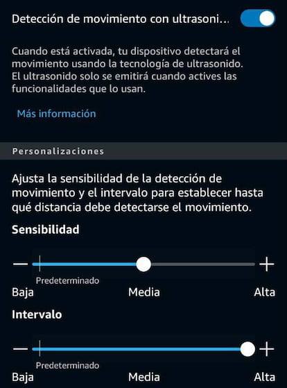 Detección de movimiento en los Amazon Echo