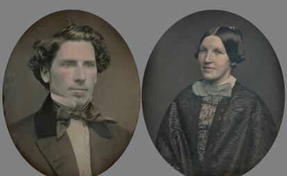 Dos daguerreotips de la col·lecció.