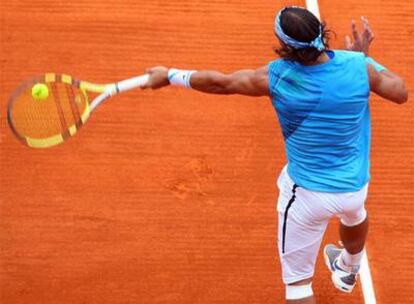 Nadal, durante el encuentro