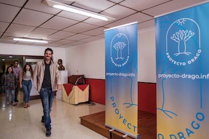 The former Secretary of Organization of Podemos Alberto Rodríguez, now in Drago, in an image in Las Palmas de Gran Canaria in 2022.