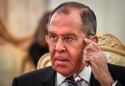 El ministro de Exteriores ruso, Serguéi Lavrov, este viernes en Moscú.