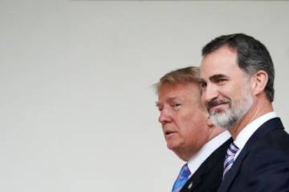 Donald Trump y Felipe VI, en la Casa Blanca el 19 de junio.