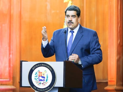 Nicolás Maduro, durante un anuncio en Caracas.