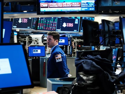 Un operador de la Bolsa de Nueva York.