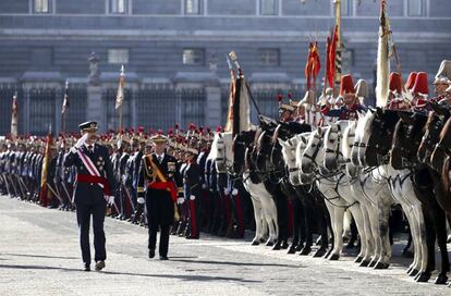El rey Felipe VI preside la Pascua Militar, junto con la reina Leticia, con la presencia del presidente del Gobierno, Mariano Rajoy.