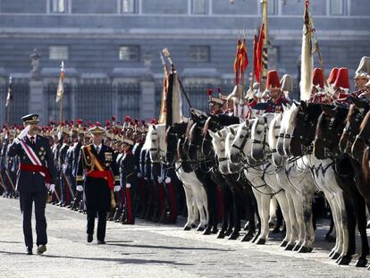 El rey Felipe VI preside la Pascua Militar, junto con la reina Leticia, con la presencia del presidente del Gobierno, Mariano Rajoy.