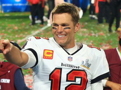 Tom Brady celebra el triunfo de Tampa Bay Buccaneers en la Super Bowl el pasado domingo.