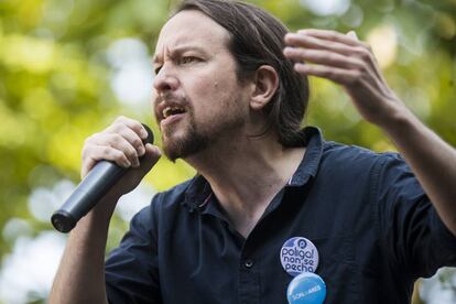 Pablo Iglesias, líder de Unidas Podemos y rey del Glam.