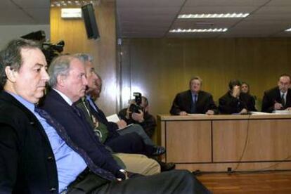 De izquierda a derecha, Sancristóbal, Colorado y Vera, durante el juicio en la Audiencia de Madrid.