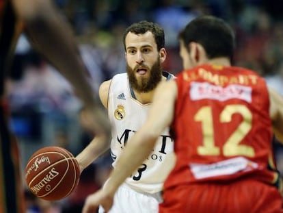 Sergio Rodr&iacute;guez, durante el partido ante el CAI. 