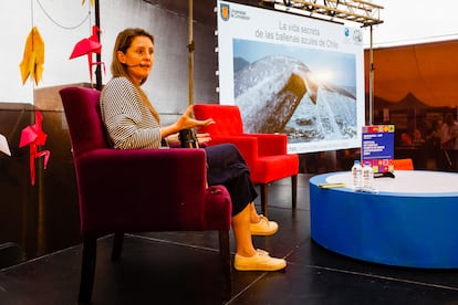 Susannah Buchan, durante su presentación en Puerto de Ideas en Antofogasta.