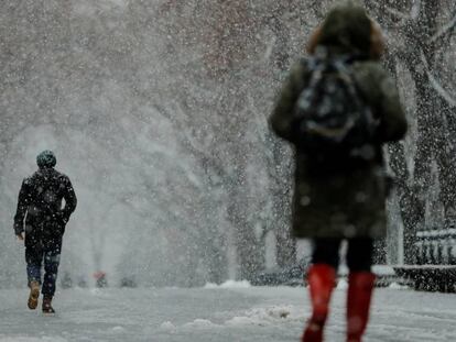 Imagen de Central Park de Nueva York en plena tormenta