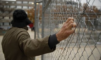 Said Sahnoune in Madrid last week, close to the Red Cross refugee shelter where he is now living.