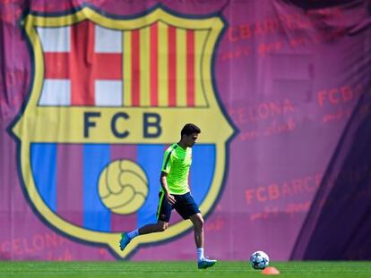 Marc Bartra, en un entrenamiento de esta temporada.