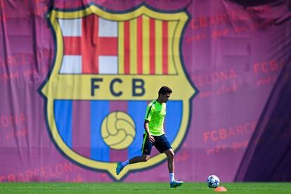 Marc Bartra, en un entrenamiento de esta temporada.