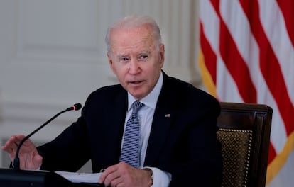 Joe Biden en una reunión con líderes cubano-estadounidenses en la Casa Blanca, en una imagen de archivo.