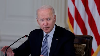Joe Biden meets with Cuban-American leaders at the White House, in a file photo.