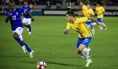 Lucas Lima, el pasado domingo en un amistoso contra Panam&aacute;.