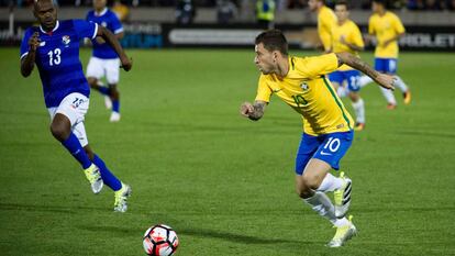 Lucas Lima, el pasado domingo en un amistoso contra Panam&aacute;.