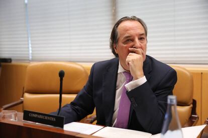 Jaime Gonz&aacute;lez Taboada, en la comparecencia esta ma&ntilde;ana en la Asamblea.