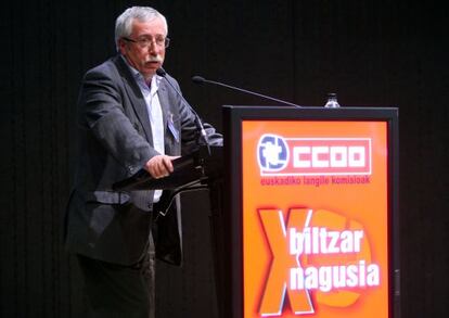 Fernández Toxo, durante su intervención en el congreso de CC OO.