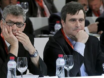 Villar, a la izquierda y Cardenal, en la asamblea de la federación de 2012.  