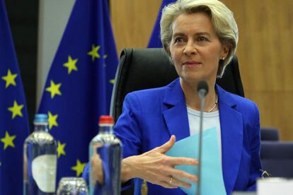 La presidenta de la Comisión Europea, Ursula von der Leyen, en Bruselas en mayo.