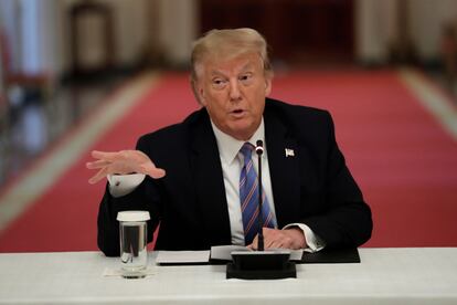 El presidente de Estados Unidos, Donald Trump, en la Casa Blanca, en Washington, el pasado 7 de julio.