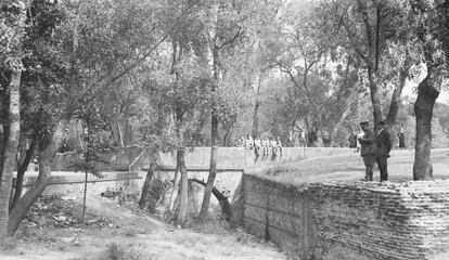 El desaparecido puente de los Neveros, obra del arquitecto Pedro de Ribera.