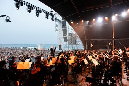 Un momento de la actuación de la orquesta.