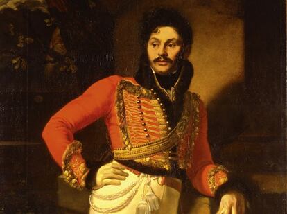 Retrato del Coronel Yevgrav Davydov, realizado en 1809 por el pintor ruso Orest Kiprenski (1782-1836)