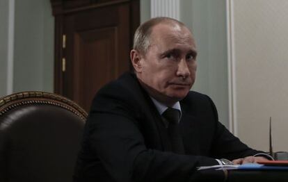 El presidente ruso Vladimir Putin, en Moscú.
