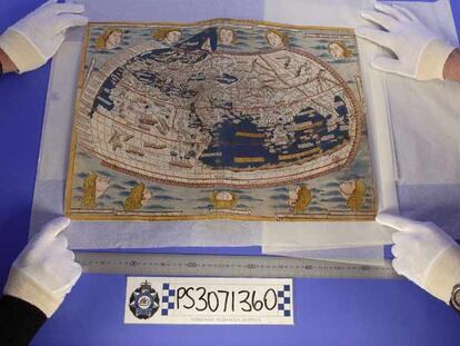 Mapa de Ptolomeo localizado en un anticuario de Sidney.