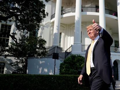 El presidente de Estados Unidos, Donald Trump, en la Casa Blanca. 