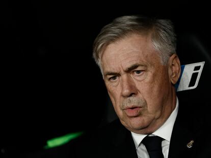 Ancelotti, durante el encuentro pasado ante el Valencia.