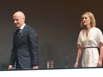 Óscar Garcia Maceiras, consejero delegado, y Marta Ortega, presidenta de Inditex.