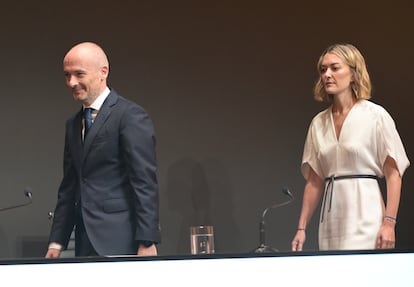 Óscar Garcia Maceiras, consejero delegado, y Marta Ortega, presidenta de Inditex.