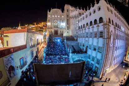 Proyección de 'La región salvaje' en Guanajuato (México).