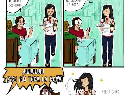 Clientes impertinentes del Zhou Restaurante
